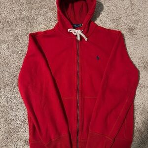 Ralph Lauren Red Zip-Up Men's Sweater